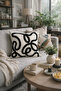 Punch Embroidered Throw Pillow Cover - 43*43 cm - Curve - Pnk001 - 2