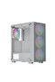 PC Gaming Case, B509A Flow-G-WT-v1 Mid Tower | 6x ARGB Fans | Supports GPU up to 340mm | White..