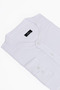 Men's Big Size Oversized Cut 100% Cotton Long Sleeve Court Collar Linen Effect Plain White Shirt - 2