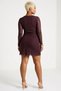 Women's Plus Size Mini Dress Boat Neck Long Sleeve Floral Pattern Knitted Tulle Fabric A-Line Stylish - 6