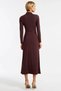 Women's Maxi Dress, Turtleneck, Long Sleeve, Knitted, Sandy, Plain, Unlined, Buckle Detailed - 6
