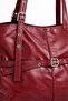 Valessa Patent Leather Women's Shoulder Bag Claret Red - 5