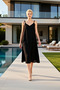 Women's Plus Size Maxi Dress V-Neck Thin Straps Sleeveless Plain Voile Woven Functional Stylish - 4