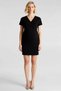 Women's Plus Size Mini Dress Double Breasted Lapel Short Sleeve A-Line Knitted Crepe Fabric Solid Pattern Summer Clothing - 5