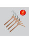 Wooden (Lama Silver Hook) Clothes, Blouse, Shirt Hanger Natural Color 4 Pieces
