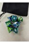 مجموعة من 7 قطع من نرد DND EPOXY Frp، نرد DND للعبة Dungeons And Dragons، نرد ألعاب الطاولة، رخام أزرق أخضر - 3