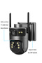 8MP 4G LTE Solar PTZ Camera, Dual Lens, 360°, AI, Color Night Vision, SIM Included - 9