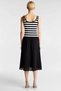 Women's Maxi Dress A-Line Pool Collar Sleeveless Striped Top Knitwear Woven Unlined Slim Fit - 6
