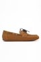 Women's Tan Nubuck Lace-Up Casual Loafer Ballet Shoes - 3