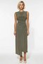 Women's Dress A-Line Bell Form Sleeveless Crew Neck Knitted Midi Lined Plain Pattern Stretchy Thick Sandy - 5