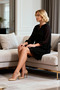 Women's Plus Size Mini Dress Lace-Up Round Neck Long Sleeve Flounce Chiffon Woven A-Line - 3