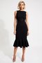 Women's Dress Midi Fish Cut Crew Neck Sleeveless Woven Fabric Lace Detailed Unlined Full Zipper - 5