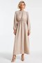 Women's Maxi Dress Crew Neck Long Sleeves Elastic Cuffs Elastic Waist A-Line Plain Woven - 5
