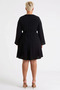 Women's Plus Size Mini Dress V-Neck Long Sleeve Striped Lace-Up A-Line Woven Poplin Fabric - 6