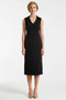 Women's Midi Dress V-Neck Detailed Sleeveless Molded Woven Fabric Unlined Plain Pattern Sports - 5