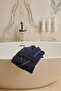 Gaia Şalyaka Women's Bathrobe - Striped - Navy Blue 100% Cotton - 6