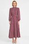 Women's Maxi Dress High Neck Balloon Sleeve Long Woven Terrycotton Unlined Striped Patterned Casual - 5