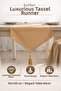 Luxury Tasseled Runner 35X150 cm Stylish Decorative Tablecloth, Tableware & Living Room Table Organizer