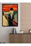 Scream One Piece Black Wooden Framed Painting - 3