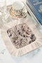 Monstera Leaf Fringed Presentation Decoration Napkin – Soft Tropical Bohemian Powder Coffee Napkin - 3