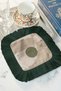 Elegant Geometric Fringed Presentation Decoration Handkerchief - Natural Bohemian Khaki Beige Green Edge Coffee Napkin - 7
