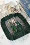 Avangart Elegant Fringed Serving Cocktail Napkin - Masculine Modern Green Gray Coaster Tissue - 7