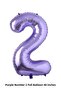Purple 2 Number Foil Balloons Birthday Decoration