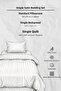 Single Cotton - Satin 210 Tc (83 Thread) Striped Duvet Cover Set Black - 3
