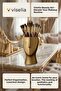 Makeup Organizer, Makeup Brush Holder, Makeup Brush Holder, Gold Color, Model 23 - 5