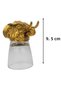 Luxury Cast Iron Elephant Design Set of 2 Zodiac Shot Glasses Collection Liquor Glass 50 ml - 8
