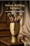 Makeup Organizer, Makeup Brush Holder, Makeup Brush Holder, Gold Color, Model 23 - 7