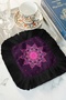 Mandala Motif Fringed Decorative Napkin - Bohemian Energetic Purple Black Tasseled Coaster Napkin - 8