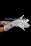 Long Satin Lace Beading Embroidered Above Elbow Bridal Gloves Wedding Nikah Hand Accessory - 2
