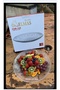 1 Pc Glass Serving Tray Birthday Cake or Fruit Tray 30 cm Wide Round with Flowers Inside - 2