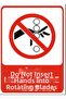Rotating Wheel Do Not Touch Dekota Printing – 3 mm Forex Warning Sign 25 cm × 35cm
