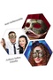 Gold Distressed Face Mask - Vintage Style Evening Mask