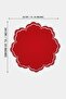 Bloom Red Fabric Pink Embroidered American Placemat 39X39 cm - 1 Piece - 2