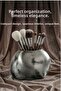 Makeup Organizer, Makeup Brush Holder, Makeup Brush Holder, Antique Silver Finish, Model 22 - 6