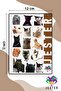 ملصقات القطط، مجموعة من 4 قطع، ملصقات، دفتر يوميات، أجندة، مخطط، دفتر ملاحظات، سكرابوك - 4