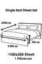 Elastic Sheet Set Single Size Akfil Fabric Fade-Resistant Fabric - 4