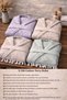 100% Cotton Woven Hooded Unisex Peshtemal Pique Bathrobe with Pockets Ultra Soft (M/L/Xl) Size - 2