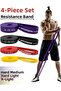 4-Piece Resistance Band Set 2.5 Kg-38 kg Power Loop Fitness Crossfit Barbell Exercise Band