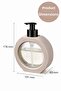 Plastic Transparent Liquid Soap Dispenser 350 ml with Lock Mechanism – Modern Bathroom Kitchen Dispenser (Cream) - 6