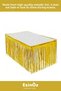 # Table Decoration Special Day Birthday Gender Reveal Party Sparkling Gold Tasseled Table Decoration Table Skirt 70X250 - 4