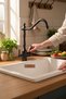 Black Retro Purified Kitchen Faucet Vintage Rustic Purified Kitchen Sink Fixture - 3