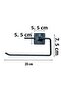 ®   Self-Adhesive Black Stainless Metal Roll Towel Holder - 3
