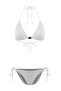 Ecru Triangle Covered Regular Waist Bikini Set with Accessories Tbess26Bt00054 - 3