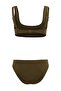 Khaki Bralette Covered Textured Regular Waist Regular Bikini Set Tbess26Bt00045 - 4