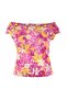 Limited Edition Çok Renkli Carmen Yaka Vücuda Oturan Esnek Crop Örme Bluz TBBSS26AF00084 - 6