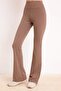 Vizon Straight/Düz Normal Bel Uzun Dalgıç/Scuba Örme Pantolon TWOSS26PL00118 - 3